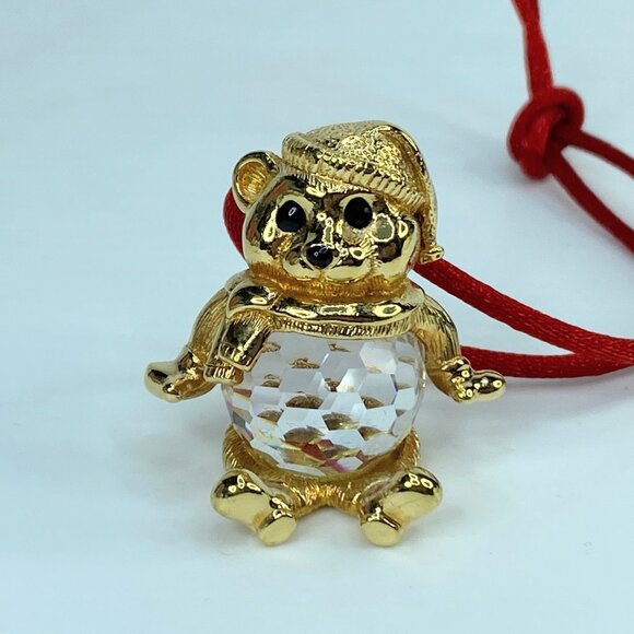 Swarovski Christmas Bear Pendant Chain Limited Edition Savvy in box S163 - Picture 2 of 7